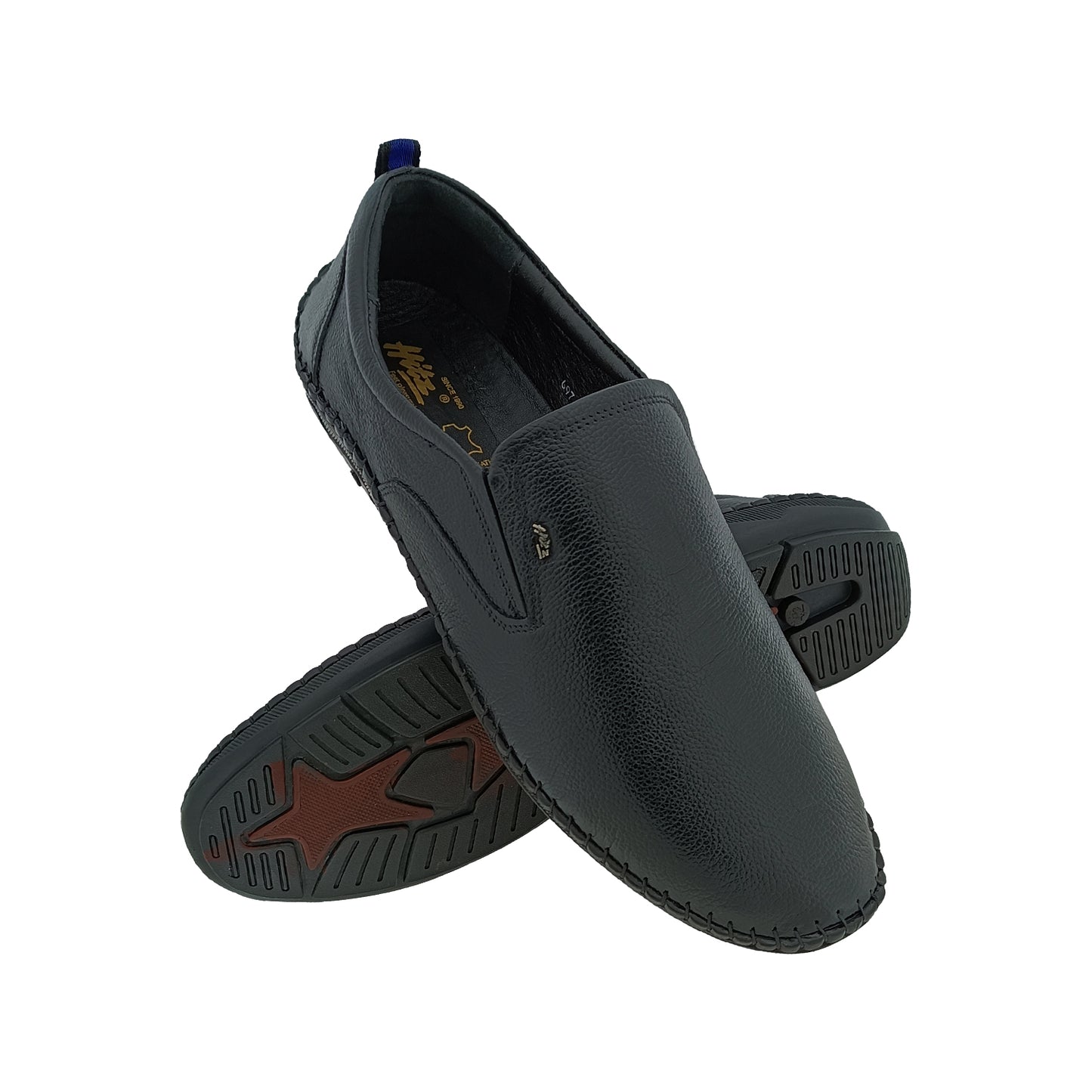 HITZ 102 BLACK MENS LETHER LOAFER