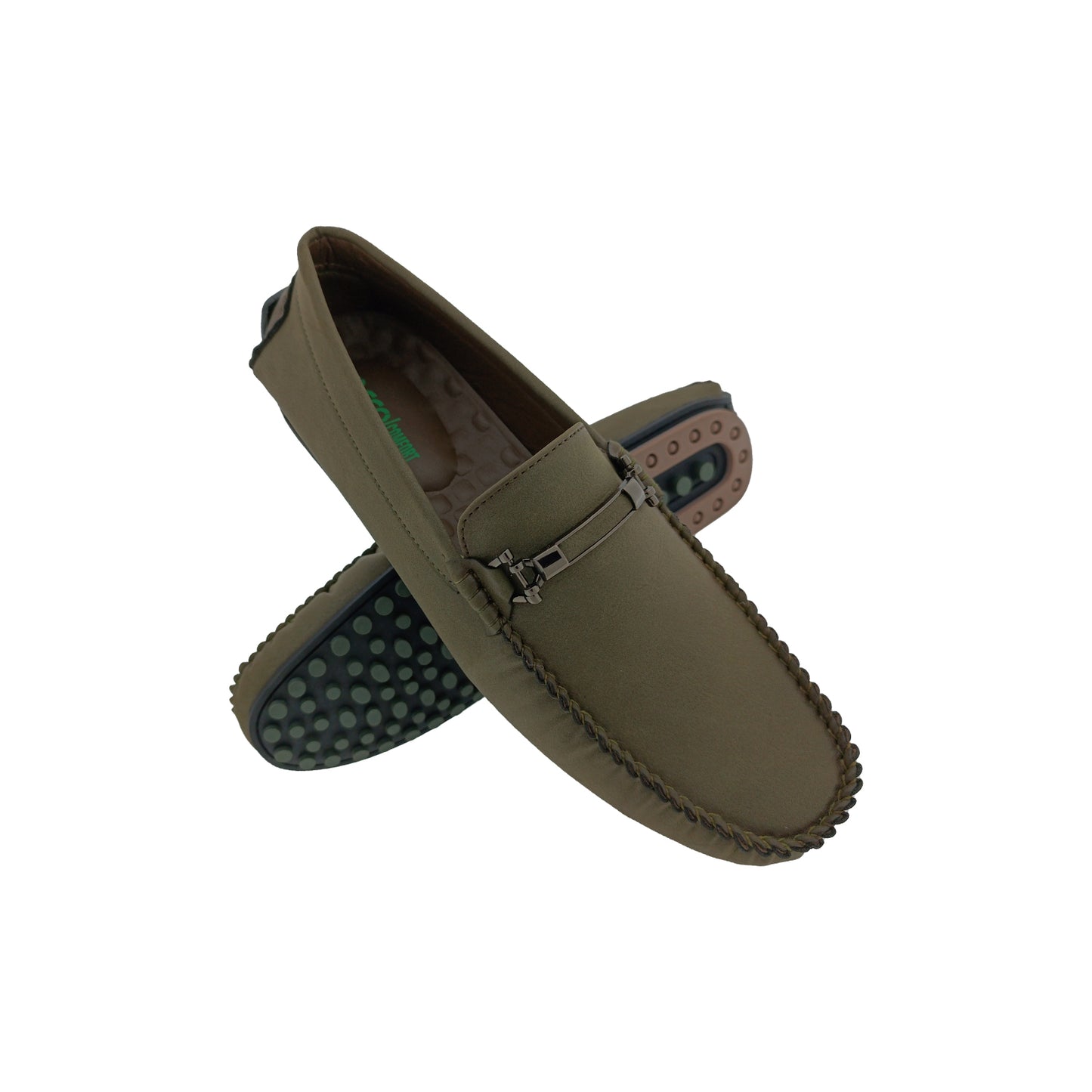 ECCO/COMFORT J:02 OLIVE MENS BOADER LOAFER