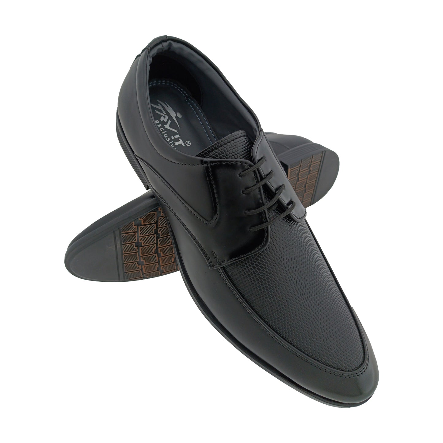 TRYIT 3685 BLACK MENS LACEUP SHOE