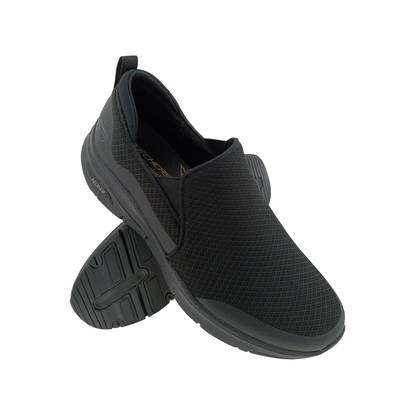 SKECHERS 232043 BLACK MENS SLIPON SPORTS SHOE