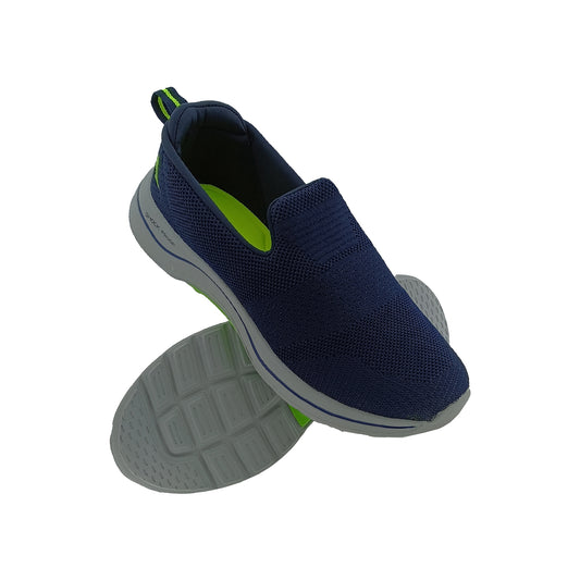 ABROS ASSG0119G NAVY/GREEN MENS SLIPON SPORTS SHOE