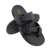 HITZ 6798 BLACK MENS LEATHER CHAPPAL