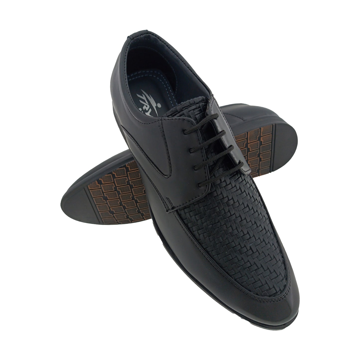 TRYIT 3677 BLACK MENS LACEUP SHOE