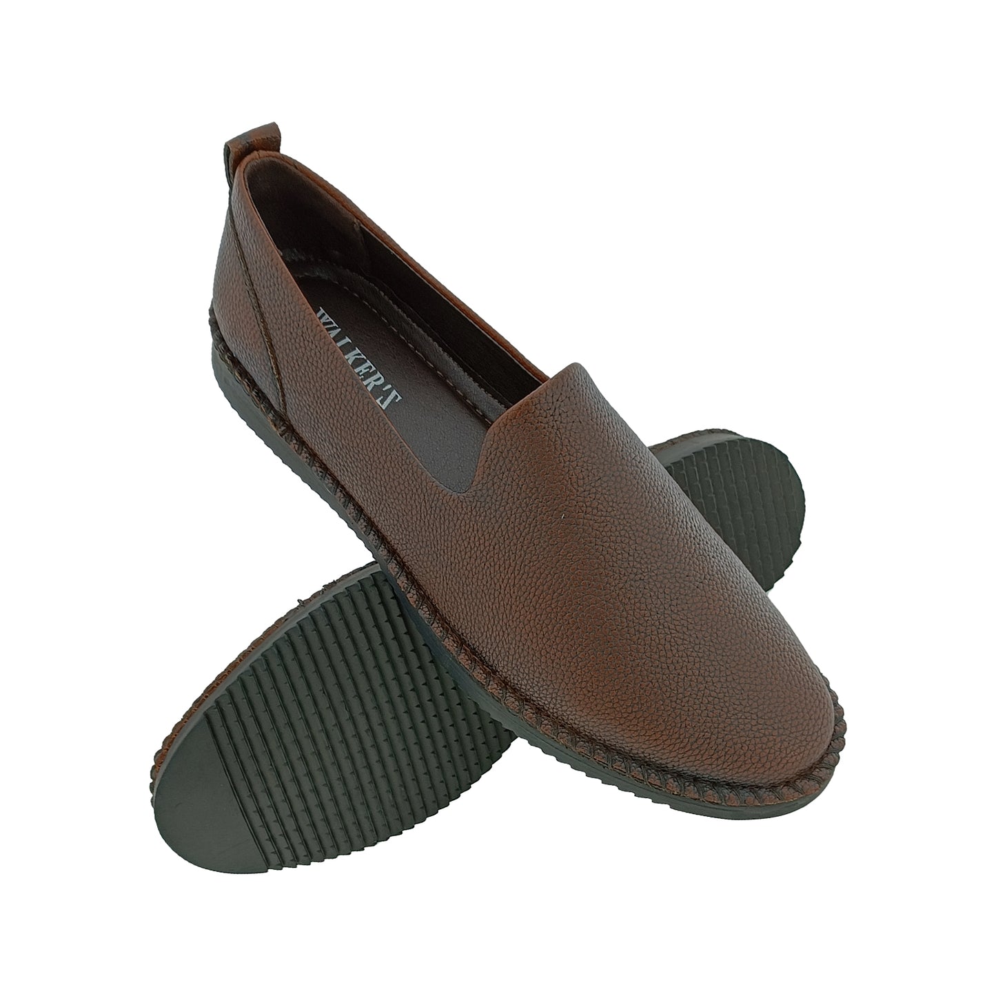 WALKERS 7588 BROWN MENS BORDER LOAFER