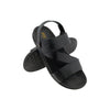 HITZ 6787 BLACK MENS LEATHER SANDAL