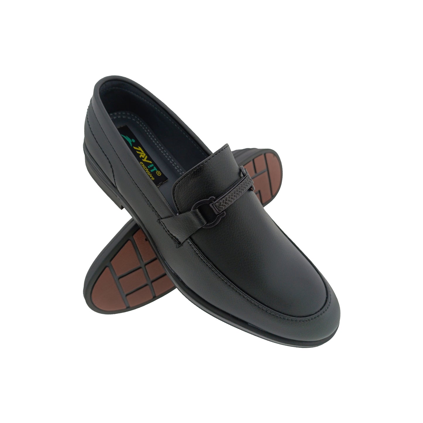 TRYIT 3406 BLACK MENS POINT LOAFER