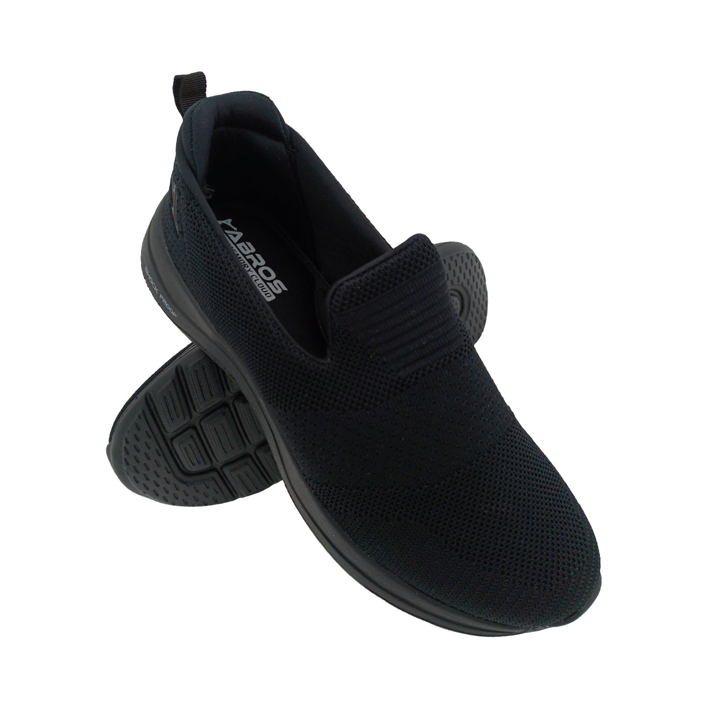 ABROS ASSG0119G BLACK MENS SLIPON SPORTS SHOE
