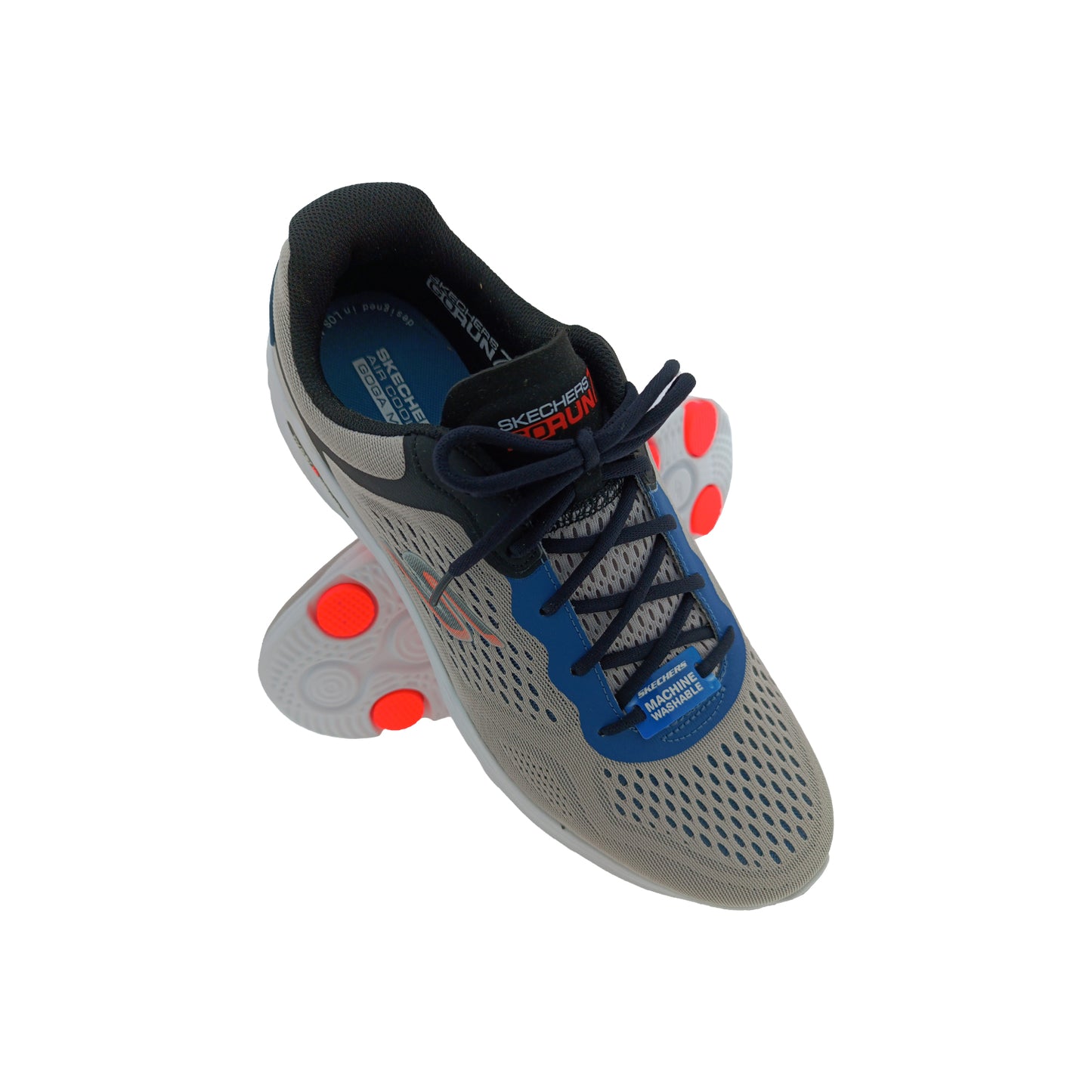 SKECHERS 220644 GREY/BLACK MENS LACEUP SPORTS SHOE