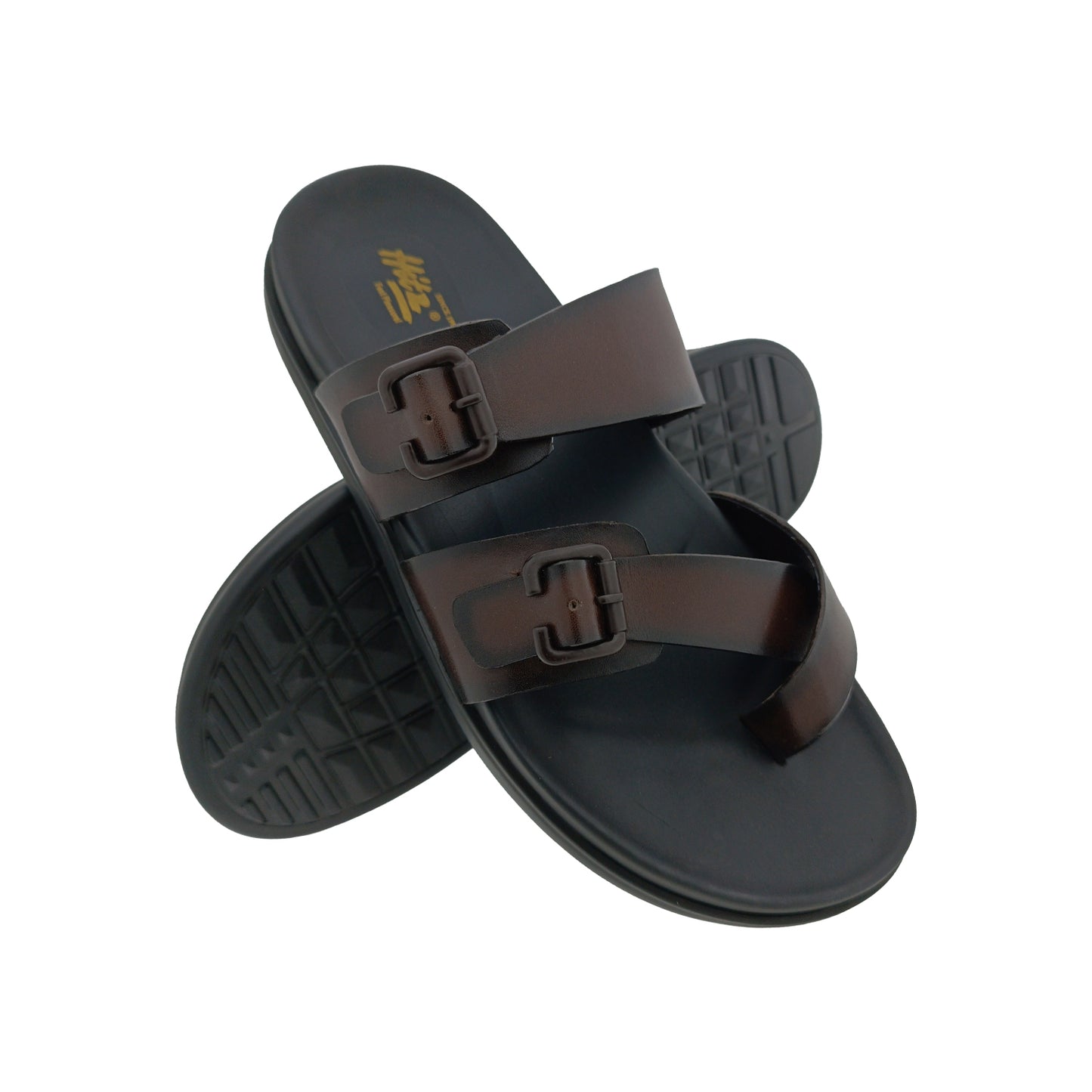 HITZ 6798 BROWN MENS LEATHER CHAPPAL