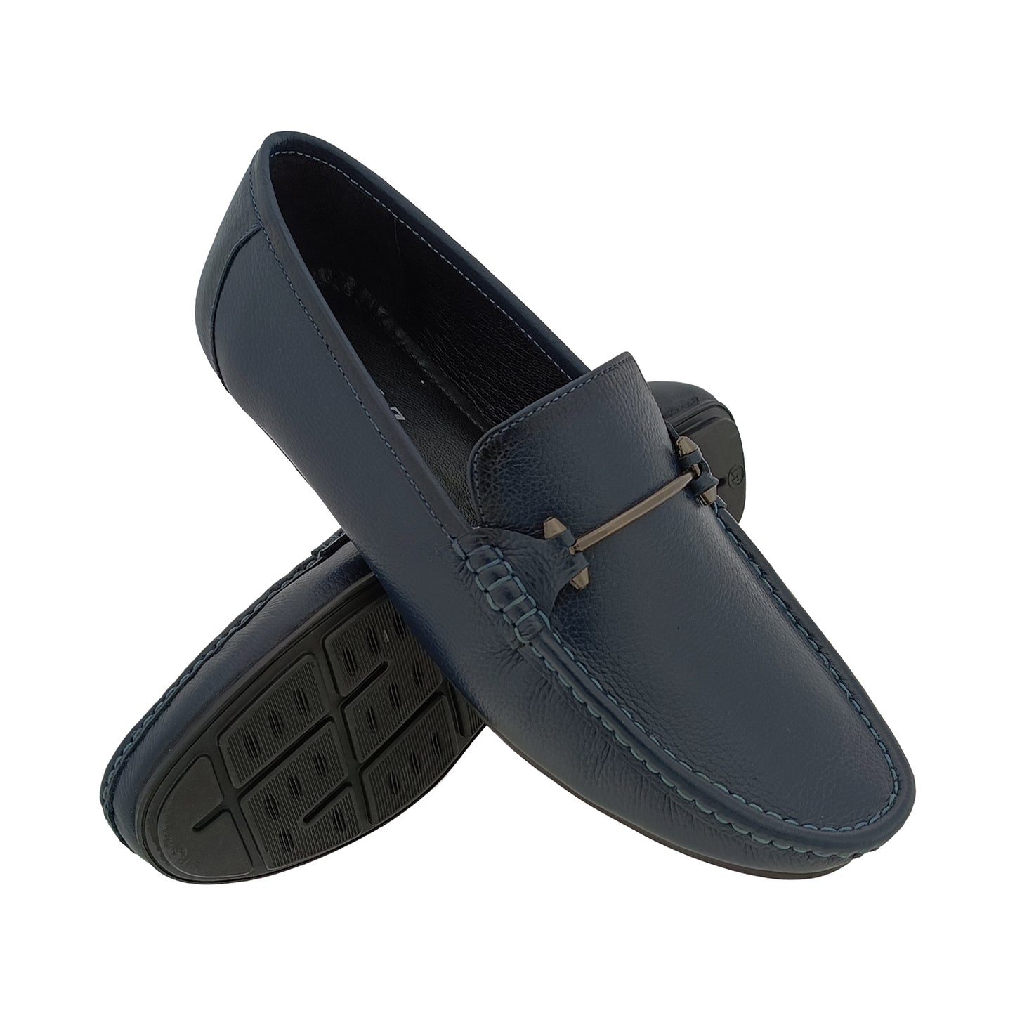 SKINZ 20028 BLUE MENS BORDER LOAFER