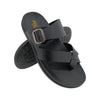 HITZ 6758 BLACK MENS LEATHER CHAPPAL