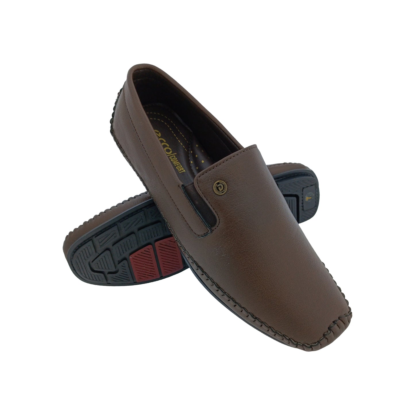 ECCO/COMFORT JAP:05 BROWN MENS TRADITIONAL LOAFER