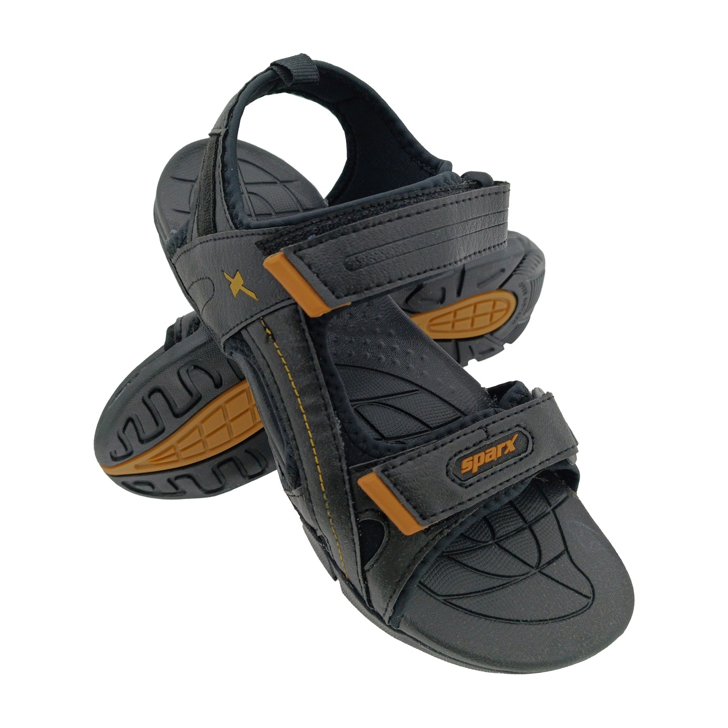 SPARX SS653 BLACK/GOLD MENS SPORTS SANDAL
