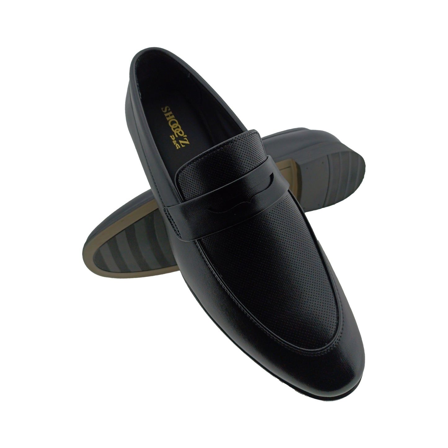 SHOOEZ 3210 BLACK MENS POINT LOAFER