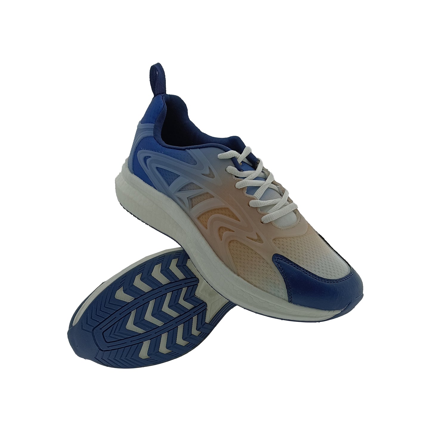 TRACER BRACE-2071 WHITE/BLUE MENS LACEUP SPORTS SHOE