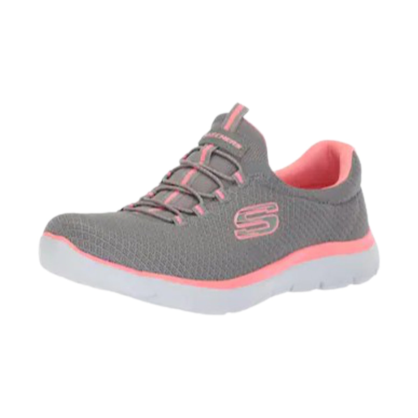 SKECHERS 12980 WOMEN'S SPORT SHOE GRAY/PINK
