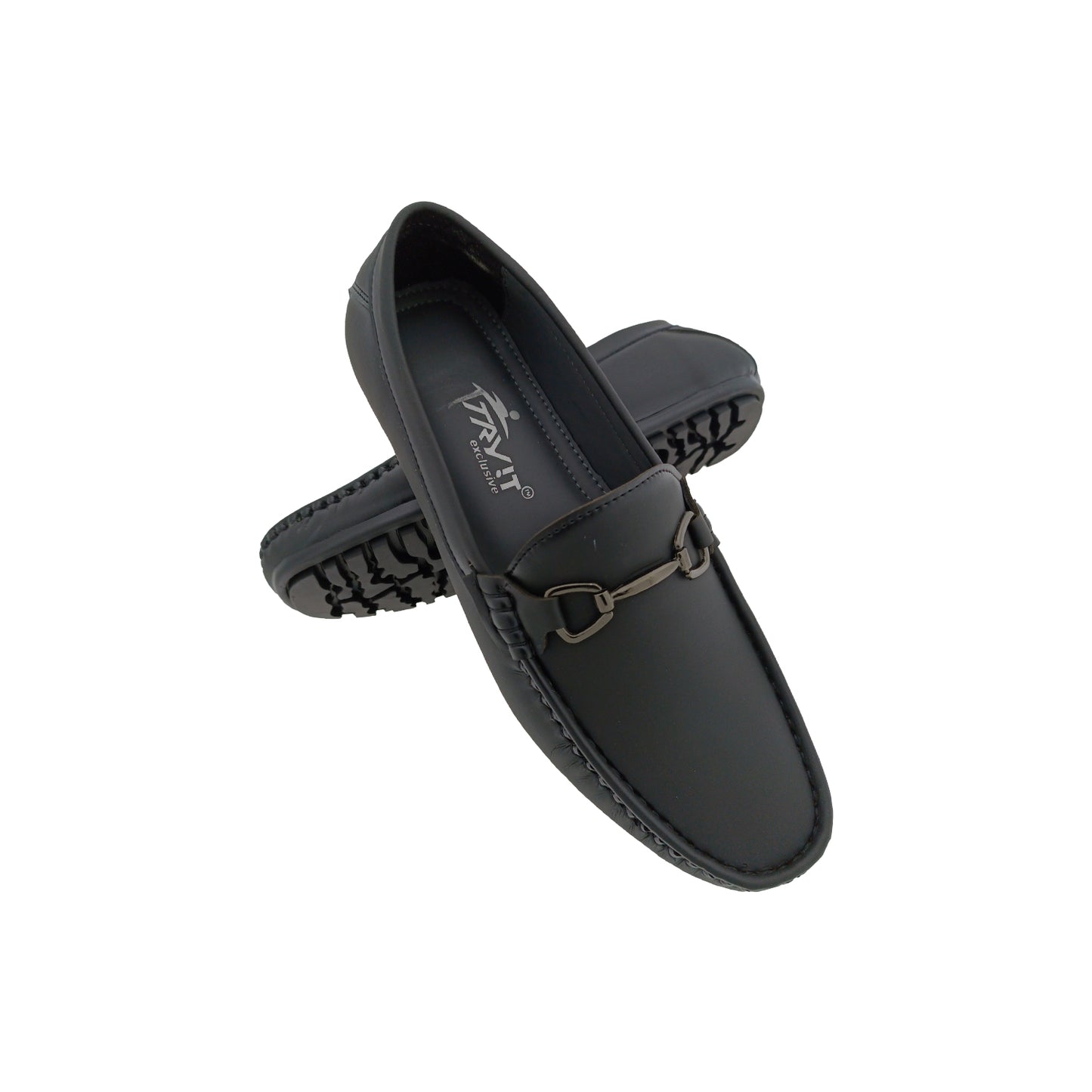 TRYIT 813 BLACK MENS BOADER LOAFER