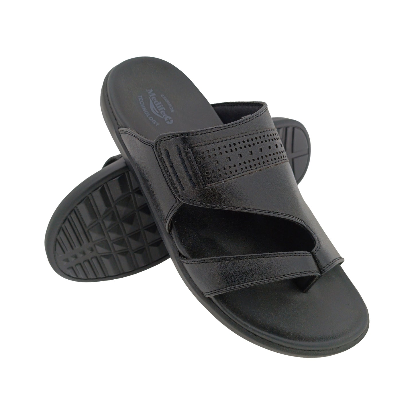 MEDIFEET MFR1572 BLACK MENS CHAPPAL