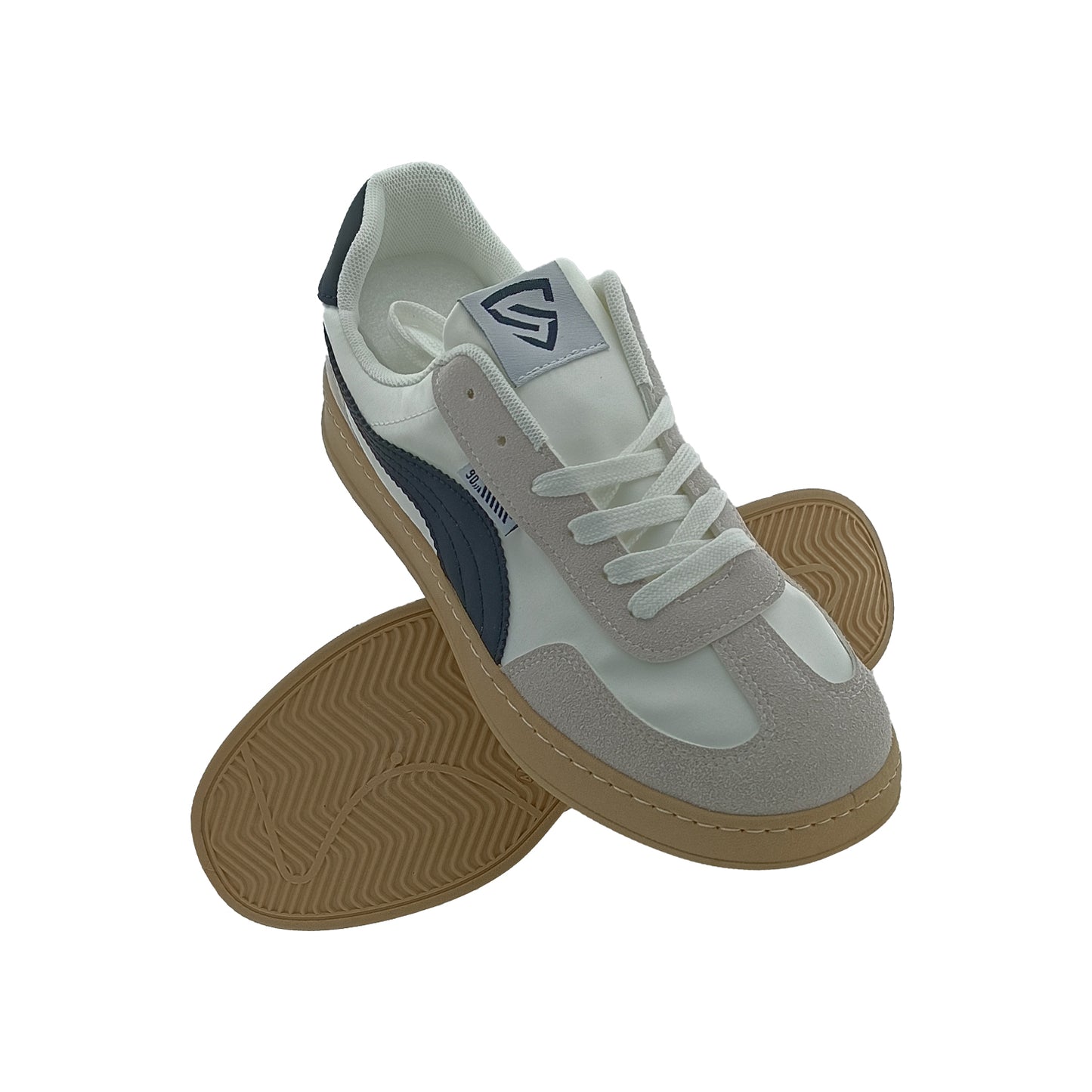 SEA STAR A01 WHITE/BLACK MENS LACEUP SNEAKERS