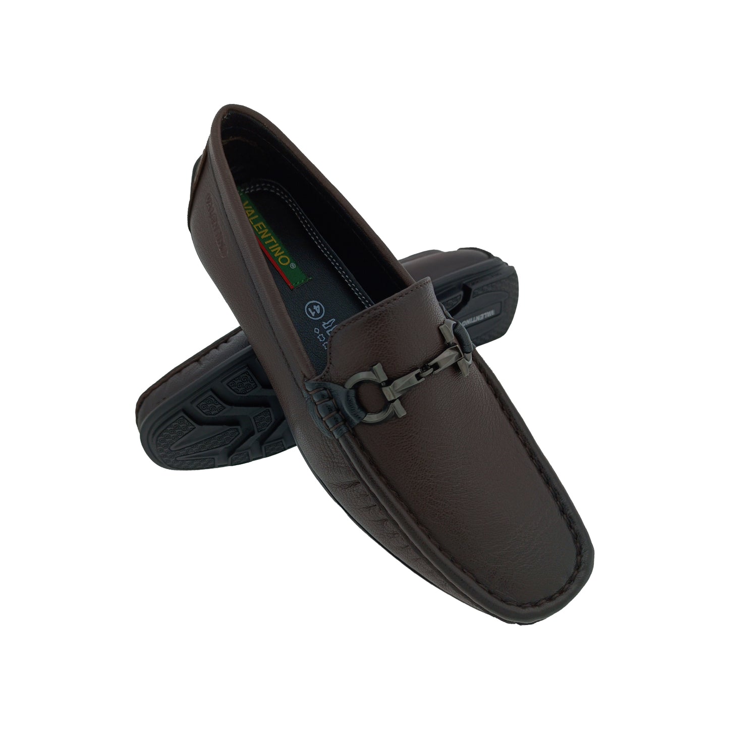VALENTINO ITALIANO-05 BROWN MENS BOADER LOAFER