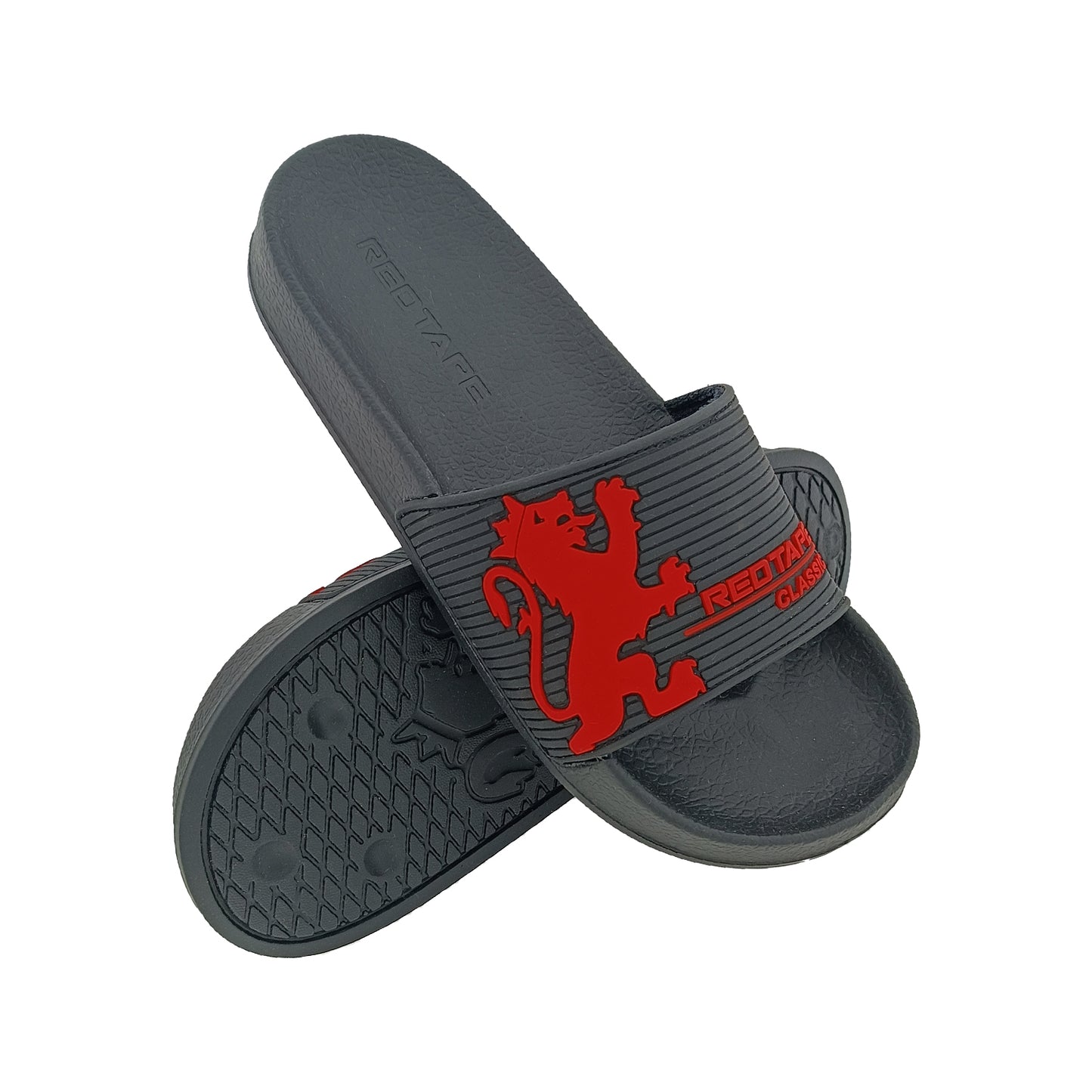 REDTAPE RDS00031BLACK/RED MENS FLIPFLOP SLIPPES