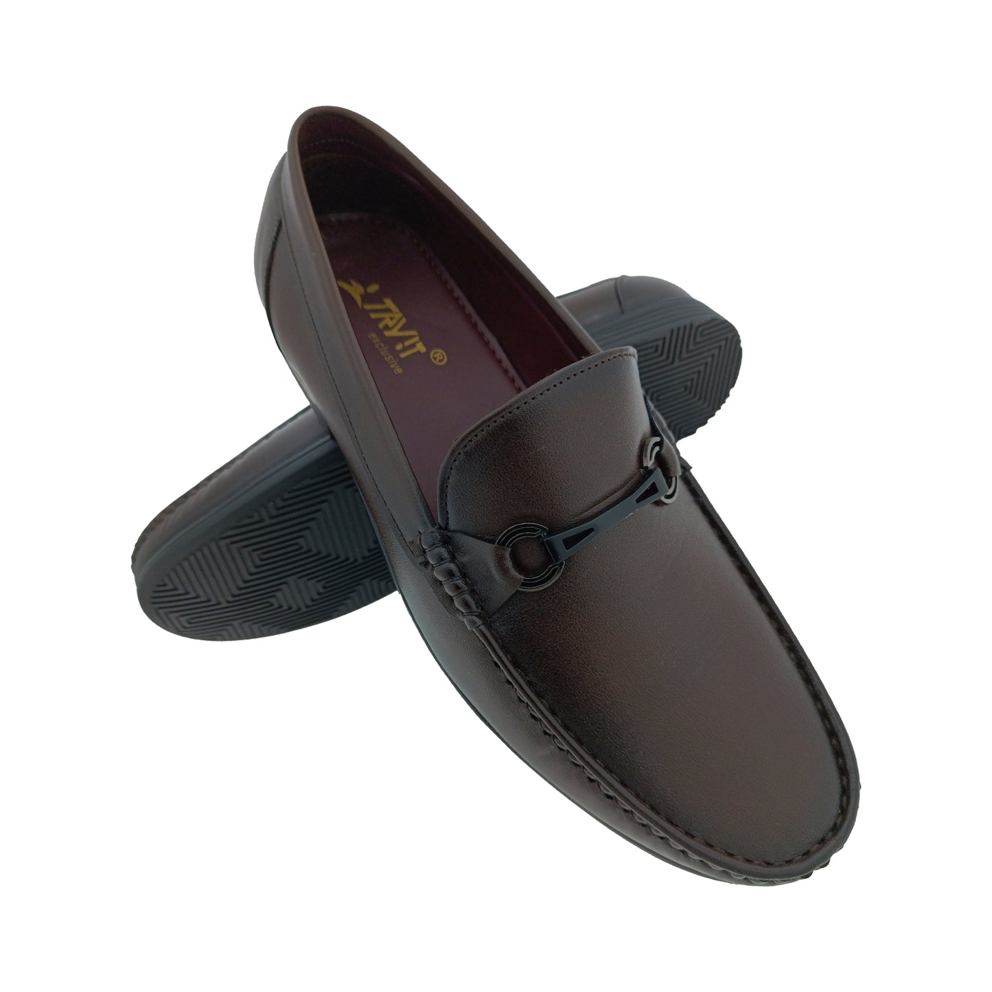 TRYIT 8002 BROWN MENS BOADER LOAFER