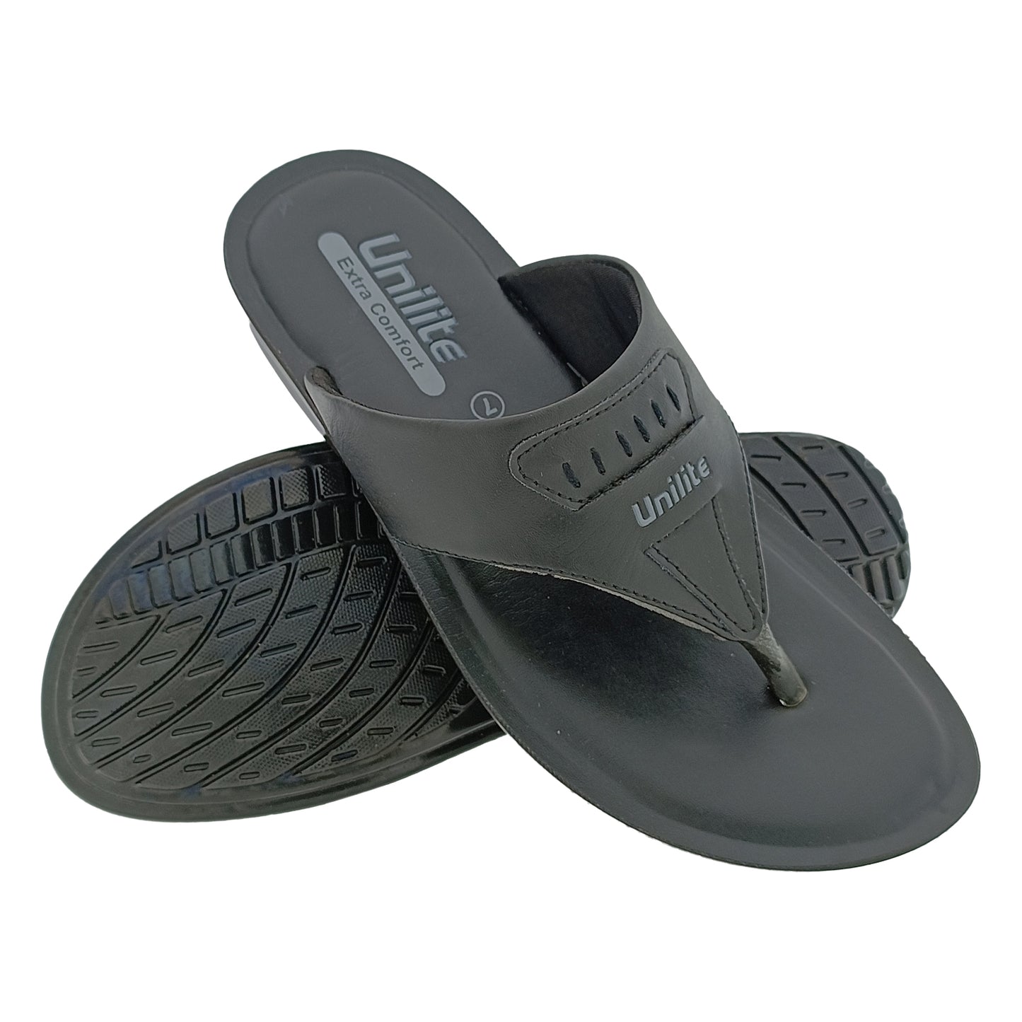 UNILITE FUNKY-25 BLACK MENS V-BELT CHAPPAL