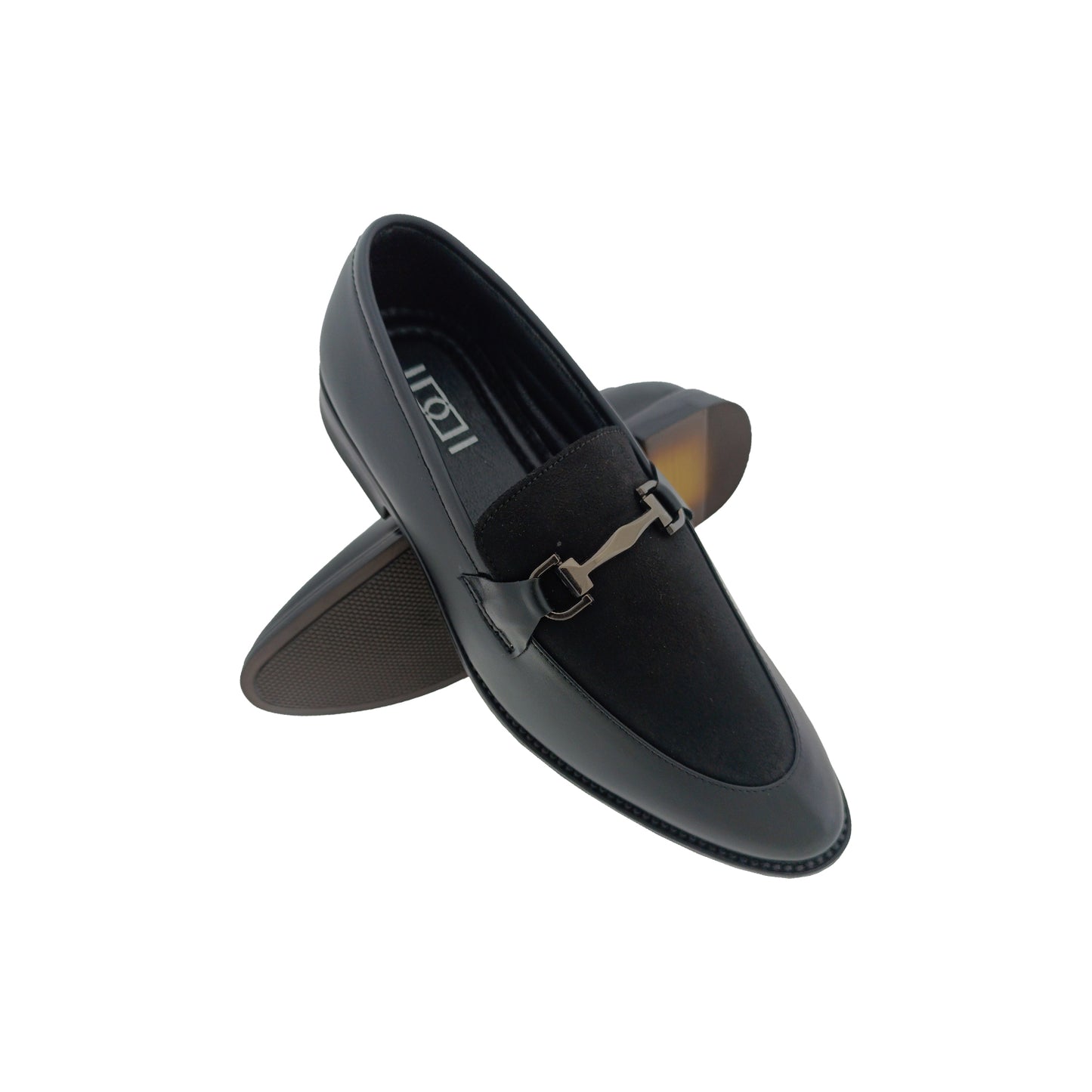 IDDI 1191 BLACK MENS BUFF POINT LOAFER