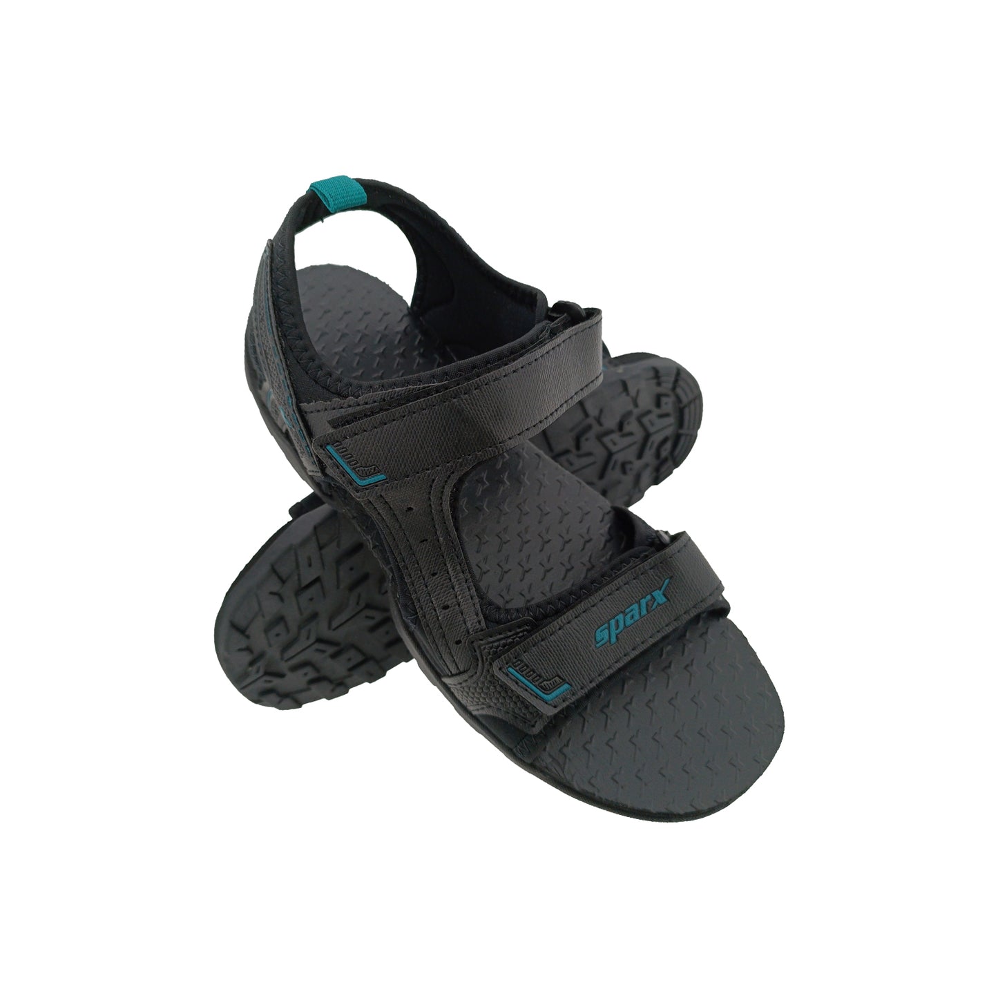 SPARX SS724 BLACK/S.GREEN MENS SPORTS SANDAL