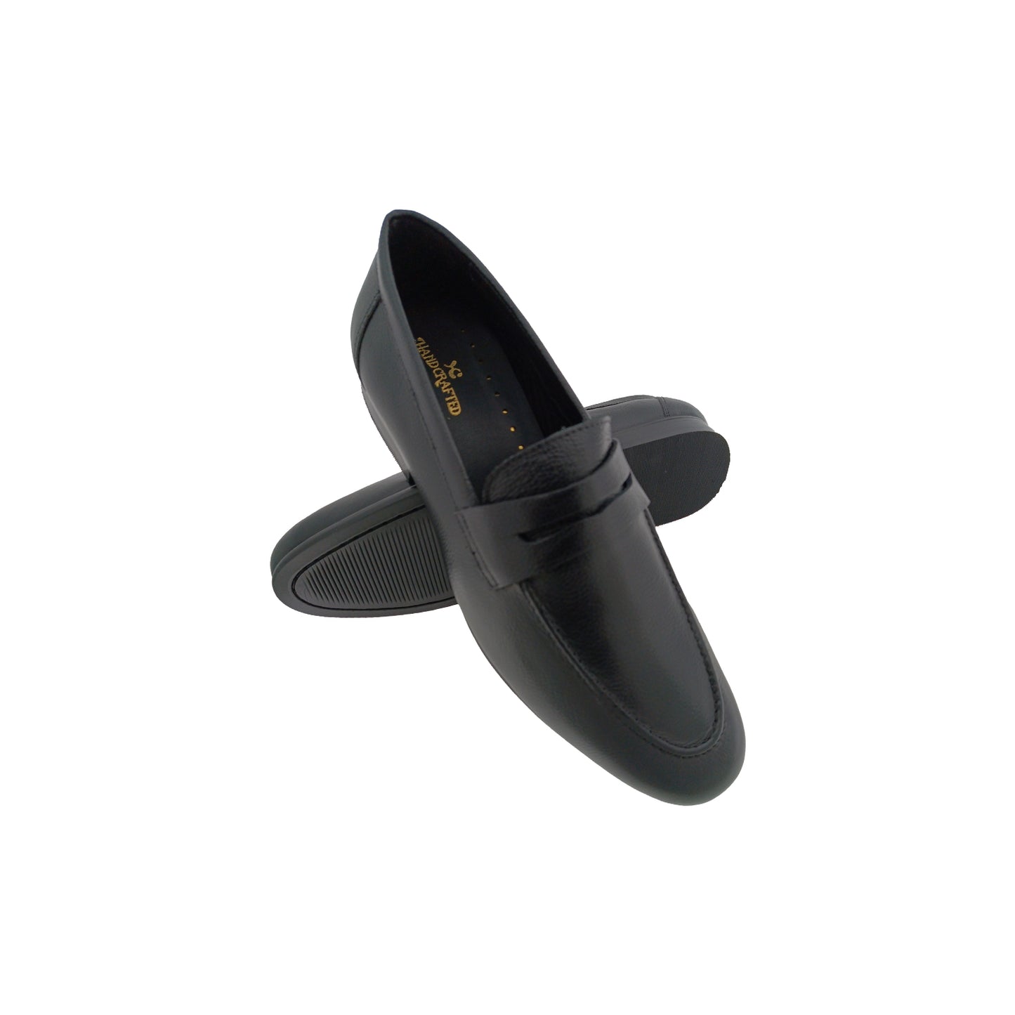 HANDCRAFTED VK128 BLACK MENS POINT LOAFER