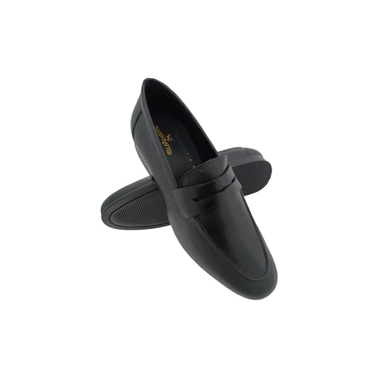 HANDCRAFTED VK128 BLACK MENS POINT LOAFER