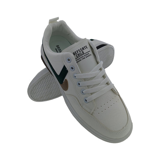 SEA STAR 7087 WHITE/GREEN MENS LACEUP SNEAKERS