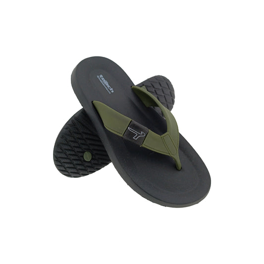 LAKHANI DELTA BLACK/OLIVE MENS V-BELT SLIPPER