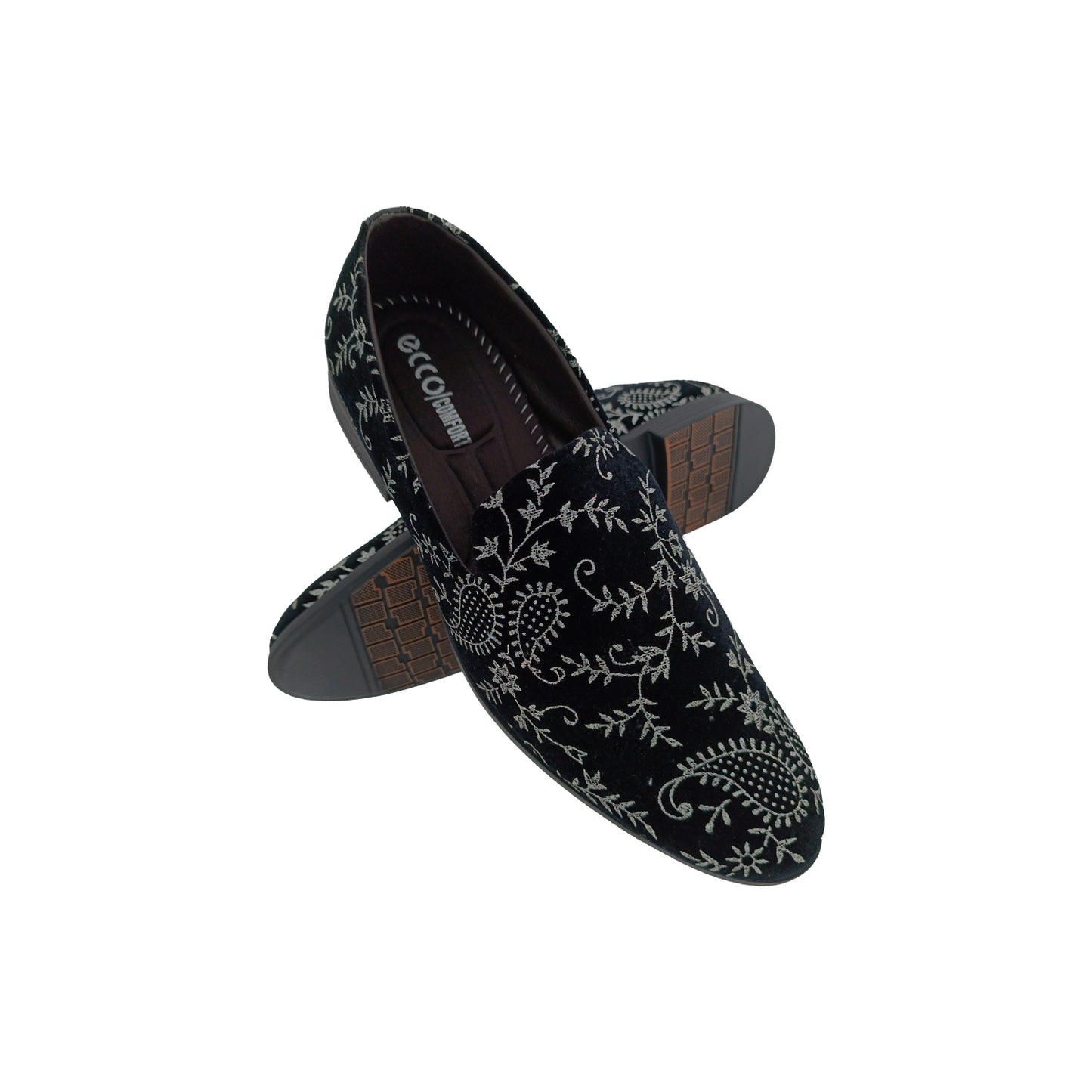 ECCO/COMORT ZH:703 BLACK MENS TRADITIONAL MOJARI