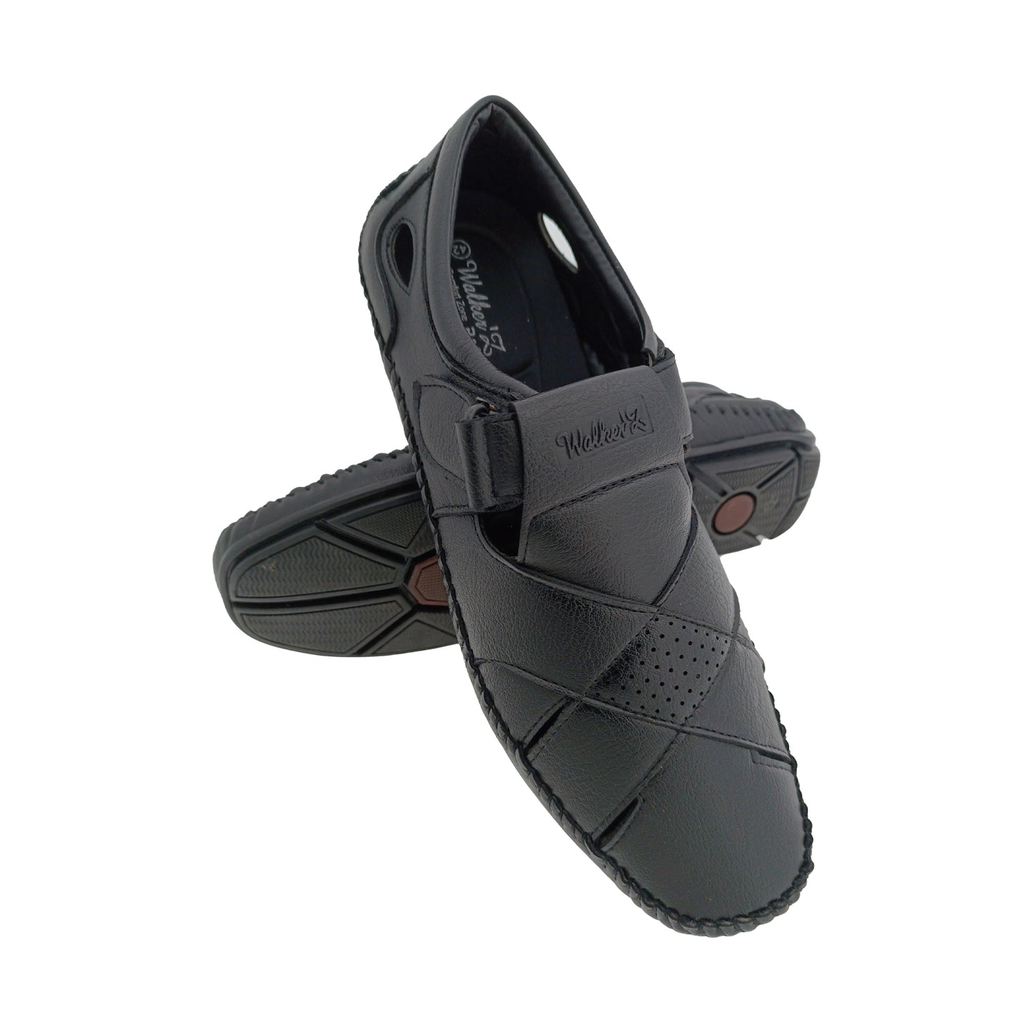 WALKERS N1401 BLACK MENS PACK SANDAL