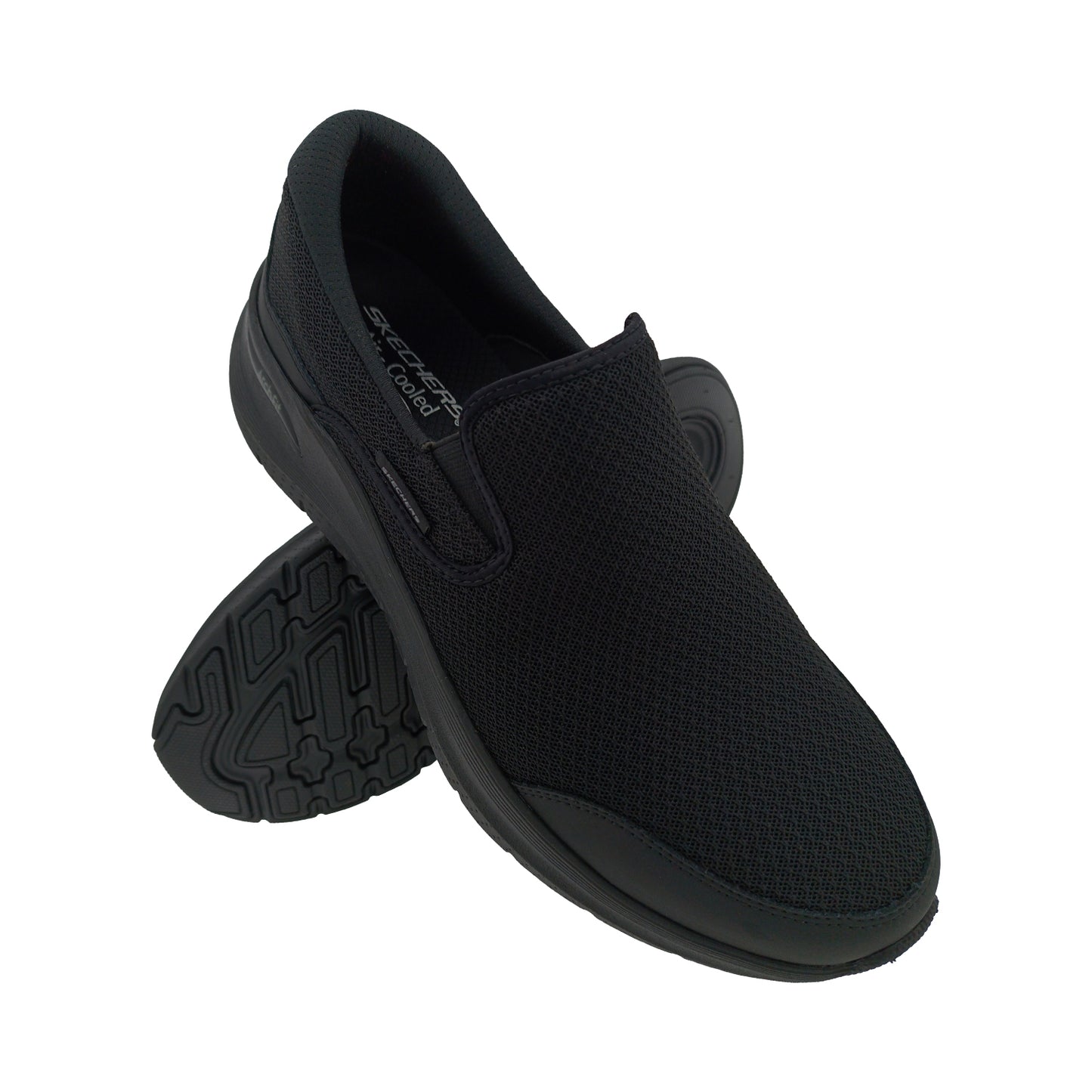 SKECHERS 232706 BLACK MENS SLIPON SPORTS SHOE