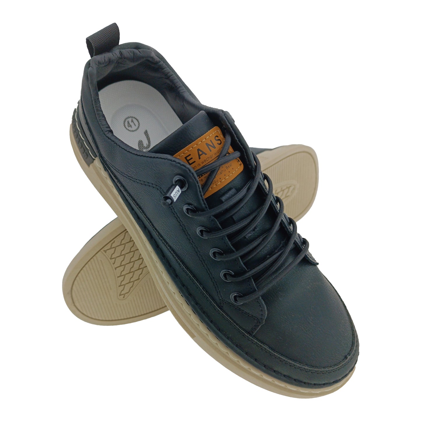 RUNNER HP-27 BLACK MENS SLIPON SNEAKERS