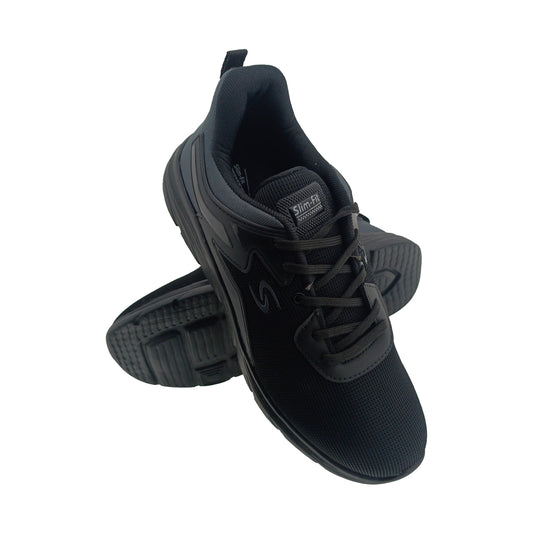 SLIM-FIT CALCTITO-22 BLACK MENS LACEUP SPORTS SHOES