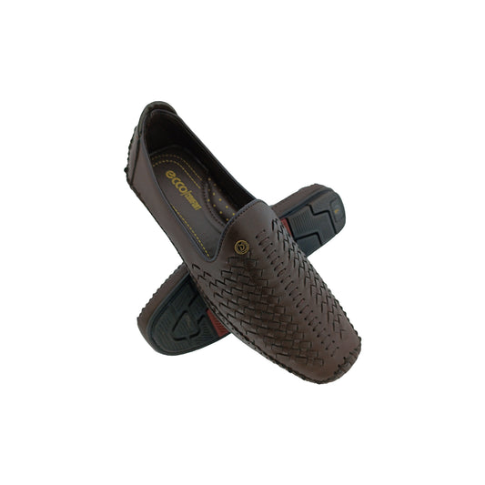 ECCO/COMFORT JAP-12 BROWN MENS TRADITIONAL LOAFER