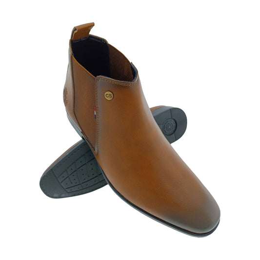 MENS 8001 TAN CASUEL SLIPON LONG SHOE