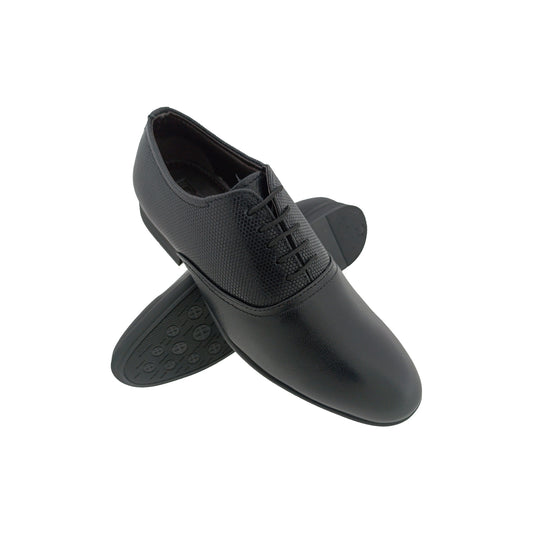 IDDI 58002 BLACK MENS LEATHER CASUEL LACEUP SHOE