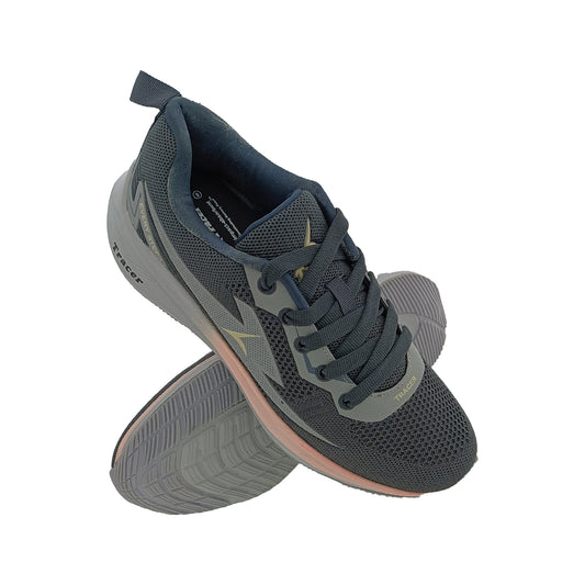 TRACER ENERGY-L-1511 D.GREY/PINK KIDS LACEUP SPORTS SHOE