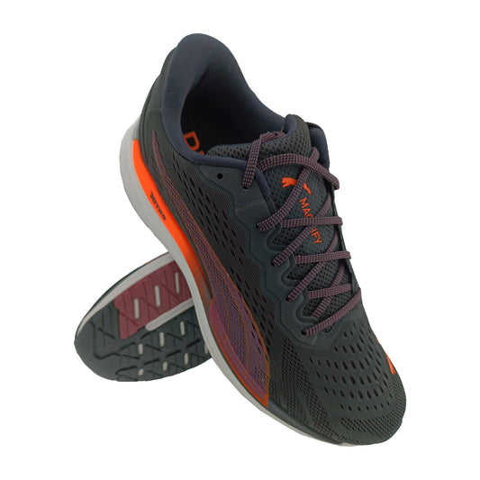 PUMA 376905-07 BLACK/ORANGE MENS LACEUP SPORTS SHOE