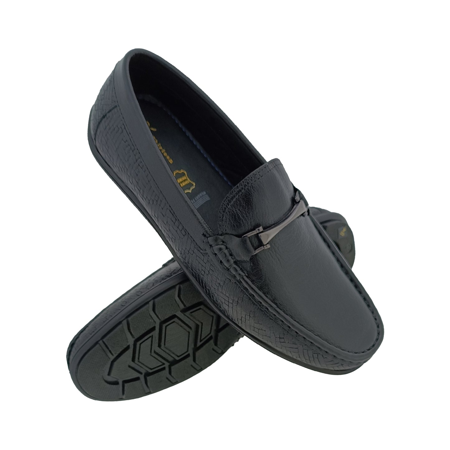 13 REASONS L-192 BLACK MENS LATHER LOAFER