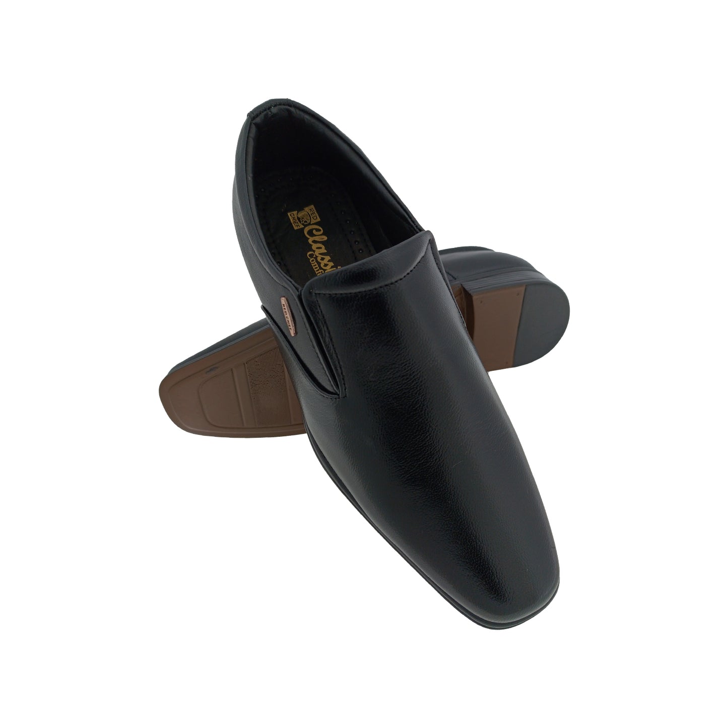 RED CHIF RC1999 BLACK MENS SLIPON SHOE