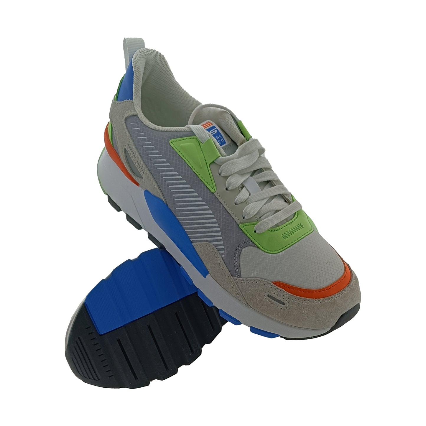 PUMA39277405 WHITE/GREEN MENS LACEUP SPORTS SHOE