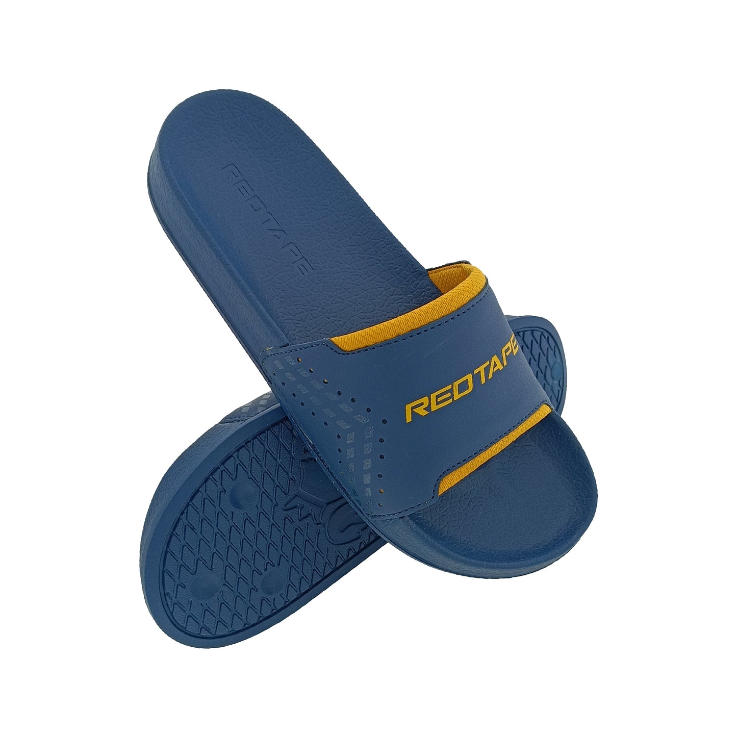 REDTAPE RDS00043 NAVY/MUSTARD MENS FLIPFLOP SLIPPES
