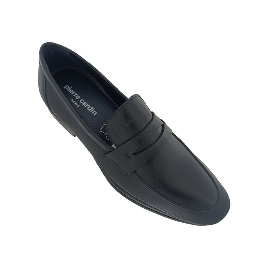 PIERRE CARDIN PC9014 BLACK MENS LETHER LOAFER