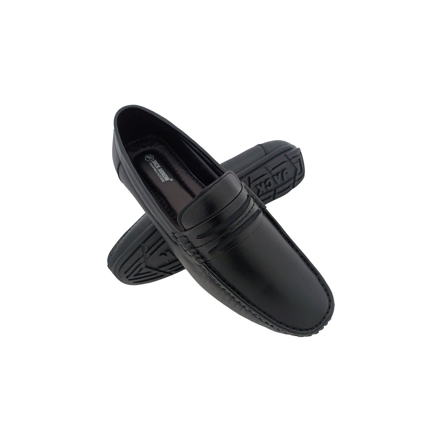 JACK ARROW LTR-8007 BLACK MENS BOADER LOAFER