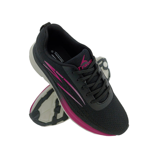 TRACER VERVE RUN-11 BLACK/PINK KIDS LACEUP SPORTS SHOE